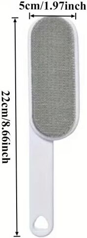 1PC Lint Remover Brush Double-Sided Static Reusable for Pet Hair, Dust and Pilling On Clothing, Upholstery, Bedding, Gray in Saudi Arabia