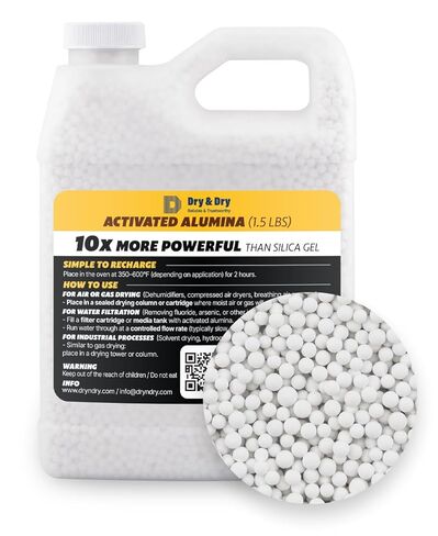 Dry & Dry [3 LBS] Activated Alumina Desiccant Beads | High-Capacity Moisture Absorber, Rechargeable Humidity Control for Industrial & Home Use in Saudi Arabia
