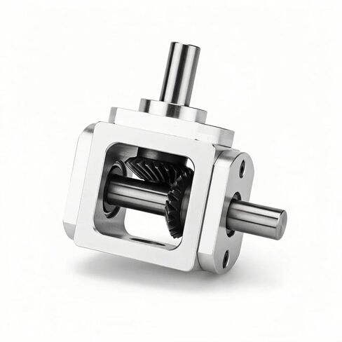 90 Degree Right Angle Gearbox 1:1 Bevel Gear Drive, 10mm Single Output Shafts 1 Module 20 Teeth Aluminum Frame for Simple DIY Mechanical Applications in Kuwait