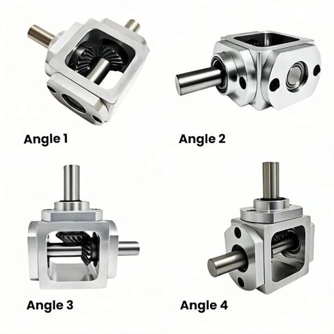 90 Degree Right Angle Gearbox 1:1 Bevel Gear Drive, 10mm Single Output Shafts 1 Module 20 Teeth Aluminum Frame for Simple DIY Mechanical Applications in Kuwait