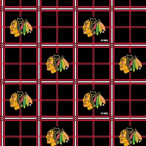 Chicago Blackhawks Flannel Fabric-Sold by The Yard in Kuwait