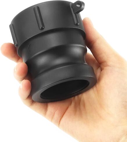 QWORK Poly Fittings, 8 Pack 2" Part A Cam Groove Hose Fitting, 2" Male Adapter x 2" Female Thread, IBC Tote Valve, IBC Tote Fittings, Black in Saudi Arabia