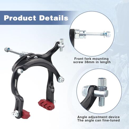 Bike Brake Set Front Caliper Brake Aluminum Alloy Left Brake Lever with Brake Cable for Mountain Bike BMX Cruiser Bike in Kuwait