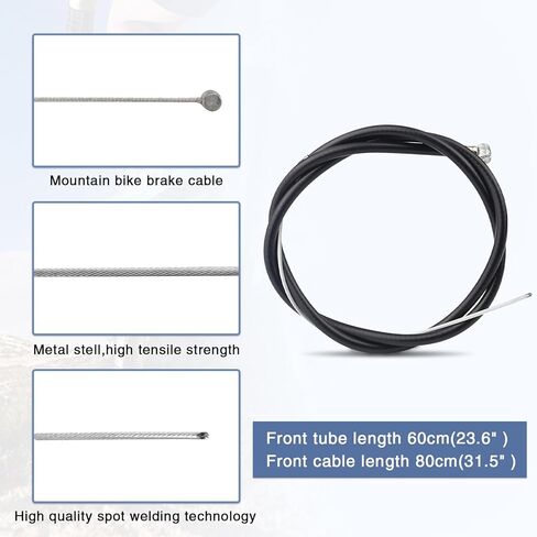 Bike Brake Set Front Caliper Brake Aluminum Alloy Left Brake Lever with Brake Cable for Mountain Bike BMX Cruiser Bike in Kuwait