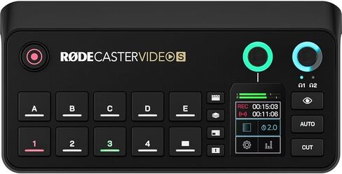 RODE RODECaster Video S All-in-One Video Console | Production Switcher with Integrated Audio Mixing, Video Control & USB Connectivity | Great for Podcasting & Content (RCV-S) + HDMI Cable + XLR + More in Saudi Arabia
