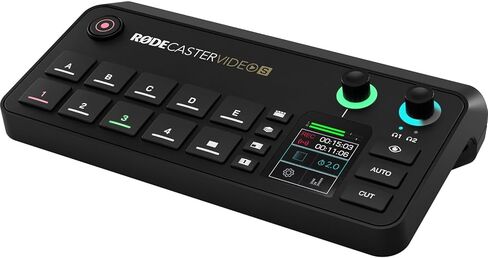 RODE RODECaster Video S All-in-One Video Console | Production Switcher with Integrated Audio Mixing, Video Control & USB Connectivity | Great for Podcasting & Content (RCV-S) + HDMI Cable + XLR + More in Saudi Arabia