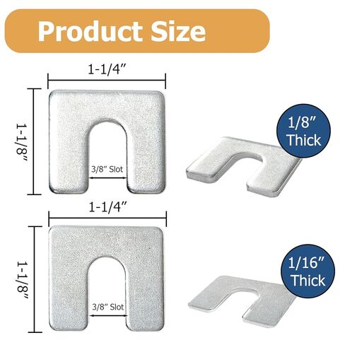 40Pcs Auto Body Fender Alignment Shim 1/16" and 1/8" Thick, 1-1/4" Wide, 3/8" Slot Automotive Alignment Shim Assortment Kit in Kuwait