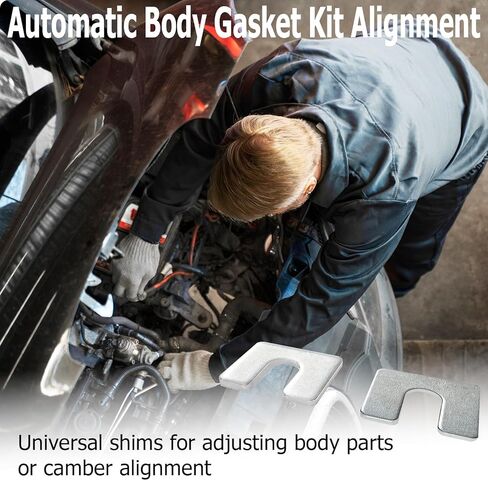 40Pcs Auto Body Fender Alignment Shim 1/16" and 1/8" Thick, 1-1/4" Wide, 3/8" Slot Automotive Alignment Shim Assortment Kit in Kuwait