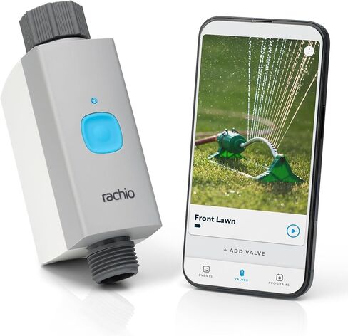Rachio Smart Hose Timer (1 Valve + 1 WiFi Hub) – App-Controlled Outdoor Faucet Timer, Quick Install & Scheduling, Expandable System in Saudi Arabia