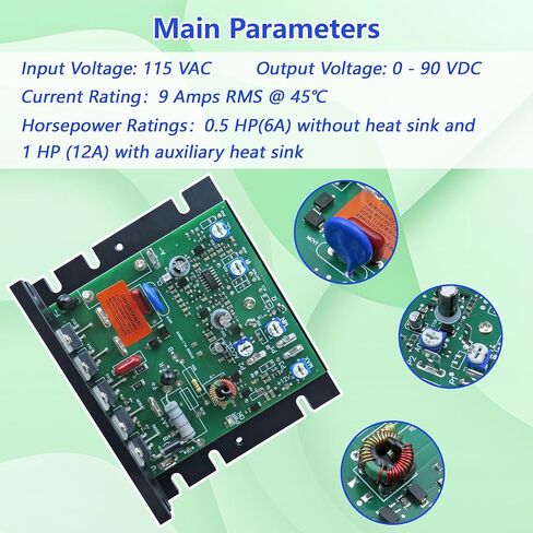 KBIC-120 (9429) هيكل محرك DC متوافق، التحكم في سرعة محرك SCR DC 120 فولت، استبدال مباشر لـ KB Electronics KBIC-120 in Saudi Arabia