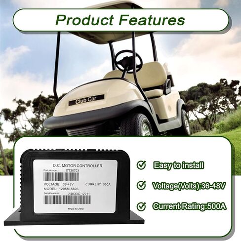 500A 48V وحدة تحكم محرك التيار المستمر 1205M-5601 متوافق مع كورتيس P1205M-5603 1205M-5603 1205 لعربة الجولف EZGO in Kuwait