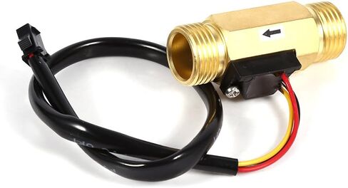 G1/2 Copper Water Flow Sensor, Hall Effect Switch for Accurate 1-30L/min Measurement, Liquid Flow Meter, Durable Corrosion-Resistant Construction, Easy Installation, for Water Heat in Saudi Arabia