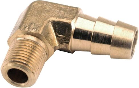 أندرسون ميتالز 757020-0606 3/8 "خرطوم معرف × 3/8" ذكر الأنابيب الموضوع النحاس 90 درجة بارب إدراج الكوع in Saudi Arabia