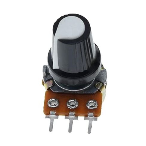 مقياس الجهد الدوراني المستدق الخطي WH148، 15 ملم 3 دبابيس مع غطاء AG2 أبيض، مجموعة 5 قطع (100 كيلو أوم 5 مجموعات) in Kuwait