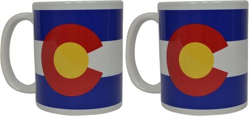 Rogue River Tactical Best Coffee Mug Colorado State Flag Cup Cup Great Hight Idea for Men Women in Kuwait