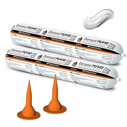 DCP Donseal PU440 Polyurethane Sealant for Concrete, Sidewalk 2 Pack – Expansion Joint Filler, Non-Sag Caulk for Foundation, Walls, Sausage, 20.2 fl oz – Grey, Pack of 2 in Kuwait