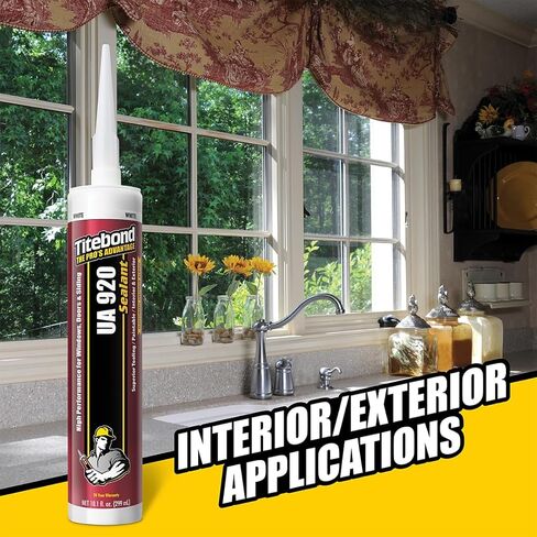 Titebond UA 920 Sealant, Beige – Urethane Acrylic Elastomeric Caulk, Crackproof & Flexible, UV Resistant, Paintable in 1 Hour, Interior & Exterior Use – 10.1 Oz, 87141 in Saudi Arabia