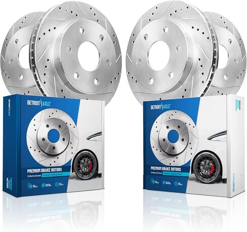 Detroit Axle - Front Brake Rotors for 2010-2021 Toyota 4Runner Lexus GX460 2011 2012 2013 2014 2015 2016 2017 2018 2019 2020 Disc Brake Rotor Replacement - [13.3" inch Rotors] in Kuwait