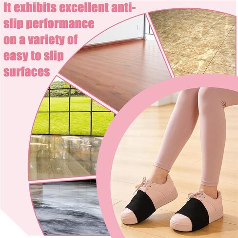 2 Pairs Dance Socks Over Shoes, Unisex Anti-Slip Dance Shoe Covers Over Sneaker, Ballet Equipment Accessories for Women Ballet Dancers Turns & Spins on Smooth Floors in Saudi Arabia