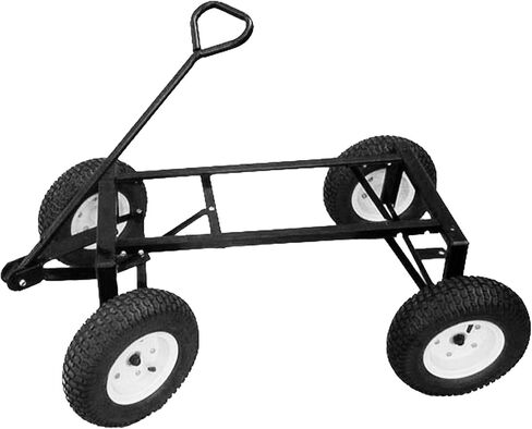 مجموعة الهيكل السفلي للعربة شديدة التحمل من FARM-TUFF - إطار فولاذي بإطارات هوائية مقاس 5 × 13 بوصة، ومجموعات المحور والمقبض - قاعدة عربة ذاتية الصنع بسعة 300 رطل للمزرعة والحديقة وعربات المرافق in Saudi Arabia