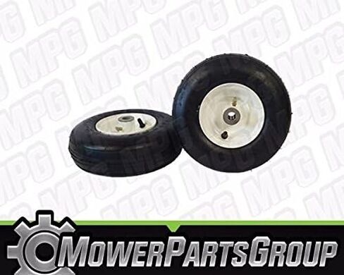MowerPartsGroup (2) Pneumatic Tire Assemblies 11x4.00-5 Universal Ribbed Zero Turn 3/4" Bearings in Kuwait