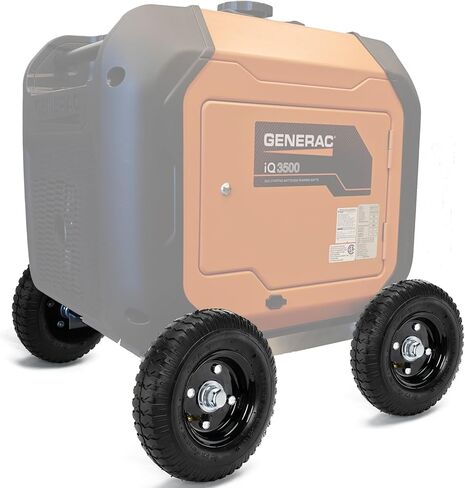 مجموعة عجلات جميع التضاريس مناسبة لمولد Generac iQ3500، إطارات هوائية مقاومة للثقب - إطارات صلبة غير مسطحة أبدًا (4 عبوات) in Kuwait