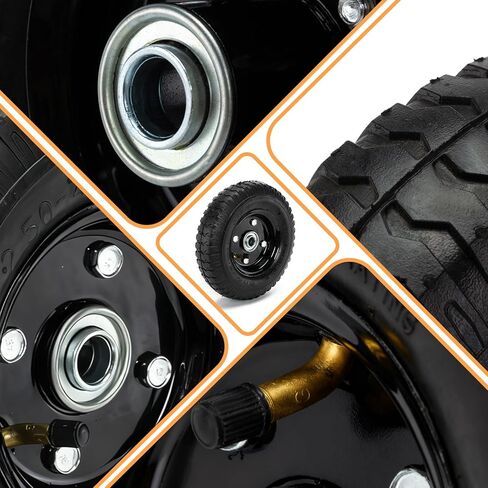 مجموعة عجلات جميع التضاريس مناسبة لمولد Generac iQ3500، إطارات هوائية مقاومة للثقب - إطارات صلبة غير مسطحة أبدًا (4 عبوات) in Kuwait