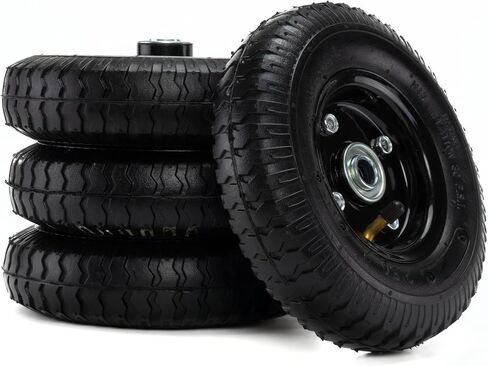 مجموعة عجلات جميع التضاريس مناسبة لمولد Generac iQ3500، إطارات هوائية مقاومة للثقب - إطارات صلبة غير مسطحة أبدًا (4 عبوات) in Kuwait