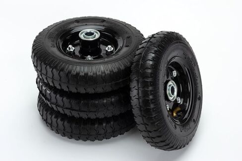 مجموعة عجلات جميع التضاريس مناسبة لمولد Generac iQ3500، إطارات هوائية مقاومة للثقب - إطارات صلبة غير مسطحة أبدًا (4 عبوات) in Kuwait