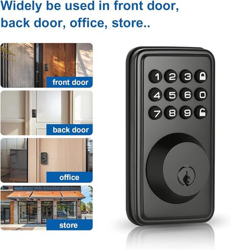Digital Passwords Lock an-ti Peeping PIN Passcodes Keyless Entry Door Locks for Security Smart Deadbolt Metal Automatically Time Delay Locking Low Battery Alert in Saudi Arabia