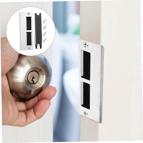 1Set Deadbolt Strike Plates Reinforcement Door Plates for Enhanced Security Door Striker for Stopping and Jamming in Saudi Arabia