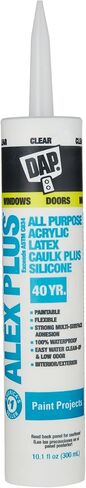 12 Pack of 10.1 oz DAP 18071 Alex Plus Clear All Purpose Acrylic Latex Caulk Plus Silicone in Saudi Arabia