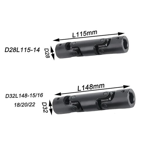 متوافق مع اقتران المفاصل العالمي الدقيق ذو القسم المزدوج، 1 قطعة 14 مم - 22 مم ثلاثة عمود التوصيل (D28L115-14) in Kuwait