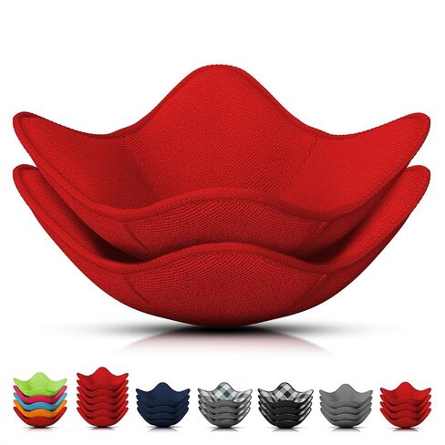 Microwave Bowl Cozy Huggers for Hot Food - 2Pcs Kitchen Microwave Bowl Holders for Hot Food Red Microwave Pot Holders for Bowls Small Soup Bowls Food Huggers - Small Red Microwave Soup Bowl Holder in Kuwait