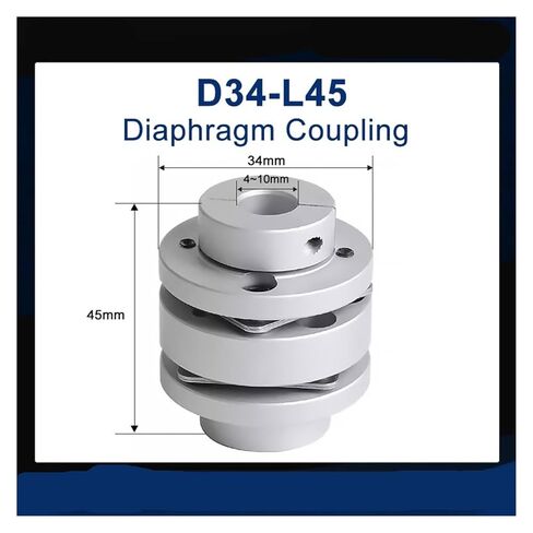 1 قطعة D34L45 LK3-C34-W اقتران الحجاب الحاجز ذو شفة مزدوجة سبائك الألومنيوم تنطبق على مقرنة محرك سيرفو للكم صفر التخليص (6x8 مللي متر) in Kuwait