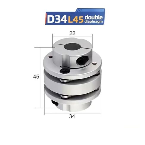 1 قطعة D34L45 شفة نوع مزدوج الحجاب الحاجز اقتران عزم دوران عالية سيرفو خطوة المحرك المسمار خطوة مرنة (7-7 مللي متر) in Kuwait
