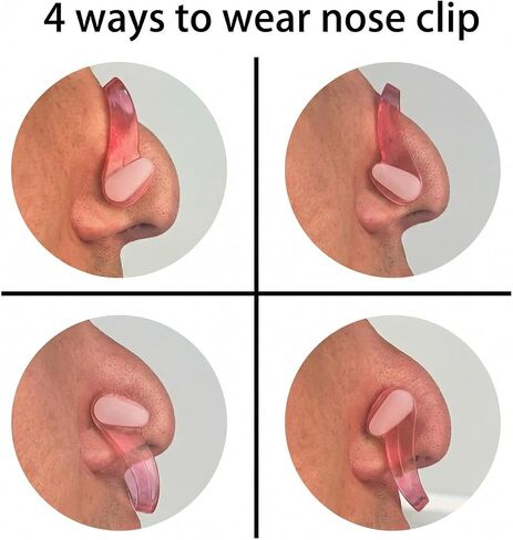 Nose Clip for Swimming, 4 PCS Silicone Waterproof Nose Plugs for Adults with Individual Storage Case, Soft Comfortable Non-Slip Fit for Pool Training Diving Water Sports Multi-Color in Saudi Arabia