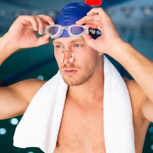 IMIKEYA Waterproof Swimming Nose Clips for Adults - 3PCS Nose Plugs for Swimming - Ideal Freediving Training and Beginners Comfortable Fit Men and Women in Saudi Arabia