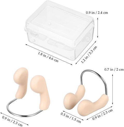 IMIKEYA Waterproof Swimming Nose Clips for Adults - 3PCS Nose Plugs for Swimming - Ideal Freediving Training and Beginners Comfortable Fit Men and Women in Saudi Arabia
