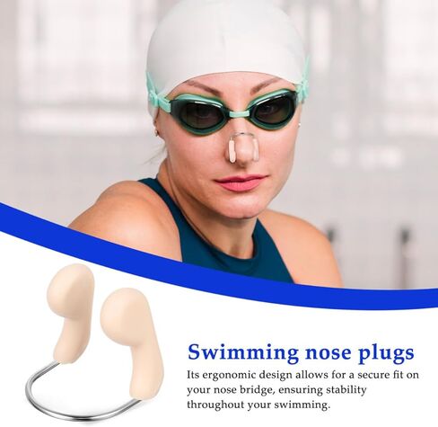 IMIKEYA Waterproof Swimming Nose Clips for Adults - 3PCS Nose Plugs for Swimming - Ideal Freediving Training and Beginners Comfortable Fit Men and Women in Saudi Arabia