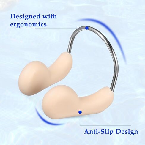 IMIKEYA Waterproof Swimming Nose Clips for Adults - 3PCS Nose Plugs for Swimming - Ideal Freediving Training and Beginners Comfortable Fit Men and Women in Saudi Arabia