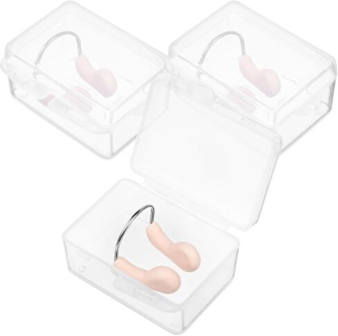 IMIKEYA Waterproof Swimming Nose Clips for Adults - 3PCS Nose Plugs for Swimming - Ideal Freediving Training and Beginners Comfortable Fit Men and Women in Saudi Arabia
