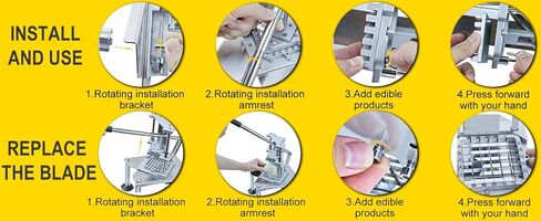 Stainless Steel French Fry Cutter with 1/2 & 3/8 Inch Interchangeable Blades, Suction Base Home Kitchen Tool for Family Cooking in Saudi Arabia