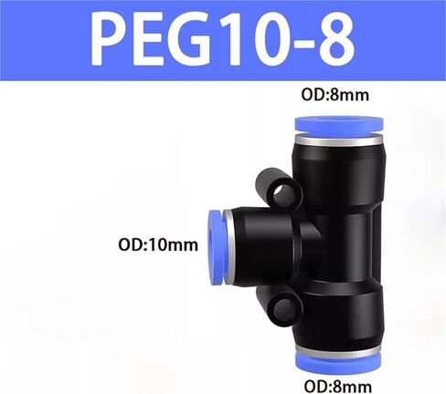 Pneumatic Parts Air and Water Fittings Quick Reducing Fittings Y Connector (W-PE 10-8) in Saudi Arabia