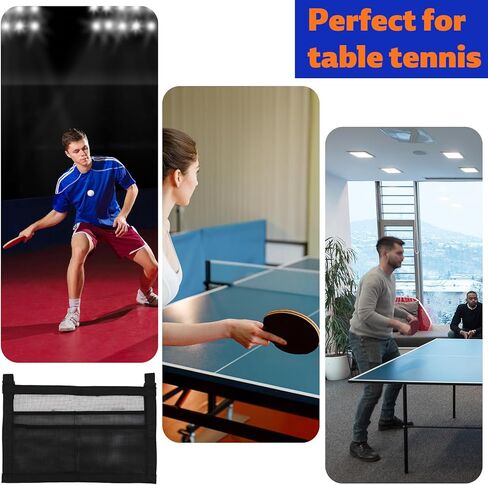 Ping Pong Paddle Holder with Straps, 40x25cm/15.75x9.84 Inch Table Tennis Mesh Storage Bag for Ping Pong Ball Pickleball Paddle Rack Organizer, Easy Installation in Saudi Arabia
