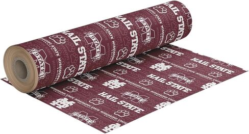 ورق تغليف ONDEMAND FAN NCAA مع تصميم نسيج الفريق (Mississippi State Bulldogs، ورق تغليف 30 بوصة × 12 بوصة) in Kuwait
