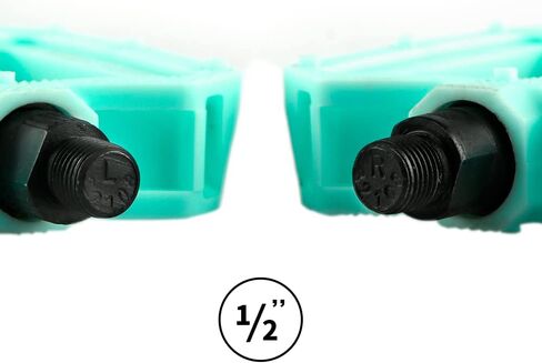 AVASTA Durable Polypropylene Bicycle Pedals with Reflector for Mountain Bike Road Bike and Other Bicycles,Two Thread Size（9/16"&1/2“） in Kuwait