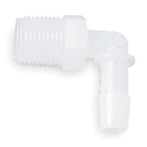 إلدون جيمس L6-8HDPE كوع ملولب من البولي إيثيلين عالي الكثافة، 3/8-18 خيط NPT إلى 1/2 بوصة (عبوة من 10) in Kuwait