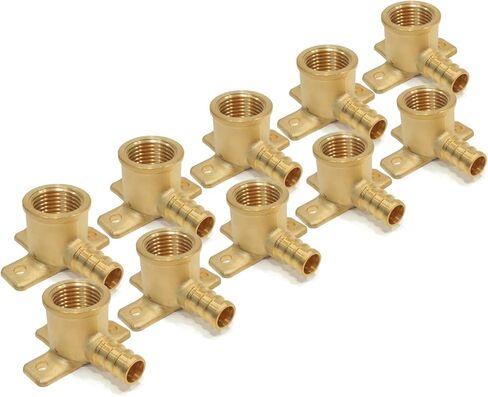 (Pack of 50) 1/2" x 1/2" PEX Brass Drop Ear Elbows Fitting Waterline Connector in Saudi Arabia