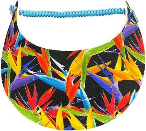 Pickleball - Fashion Fabric Foam Sun Visor for Women - Adjustable to Any Size Head - No Pressure & No Headache! | Aloha Paradise Red in Saudi Arabia